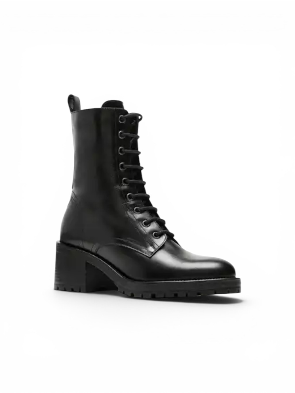 La Canadienne Wolf City Dry Lace-Up Leather Combat Black Boots - Sz E38/Us8